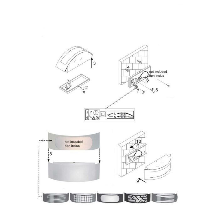 Lampada da esterno bianca in plastica, Jealina, IP44