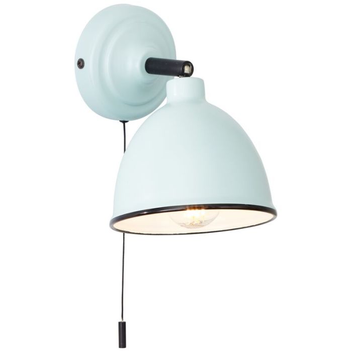 Faretto da parete blu classico, Anouk, con interruttore a strappo