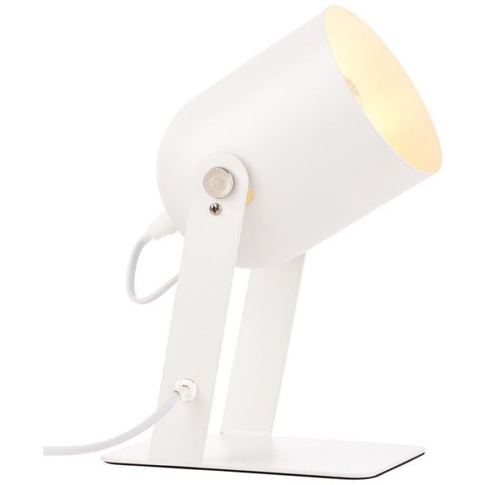 Lampada da tavolo bianca moderna, Arlette, con interruttore