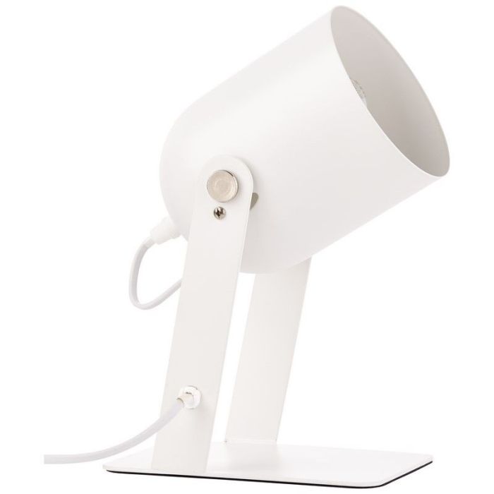 Lampada da tavolo bianca moderna, Arlette, con interruttore