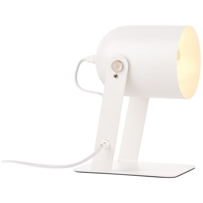 Lampada da tavolo bianca moderna, Arlette, con interruttore