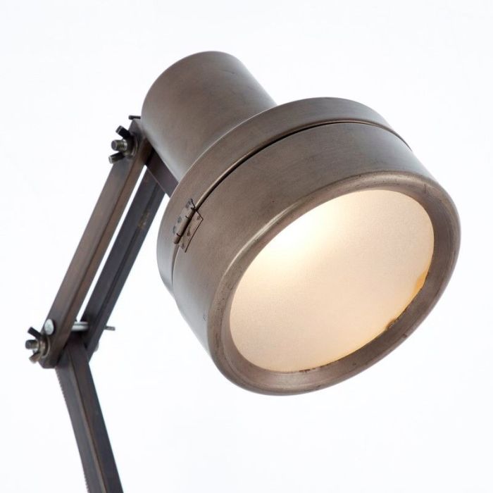 Lampada da tavolo nera retrò, Eliza, con interruttore