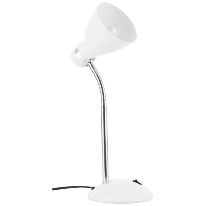 Lampada da scrivania bianca in plastica, Santana, con interruttore