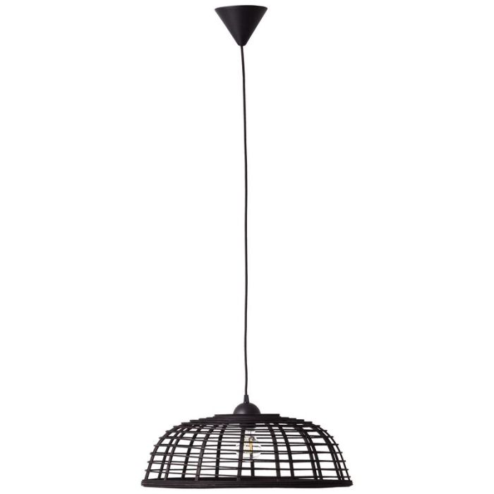 Lampada a sospensione in legno nera, Deacon