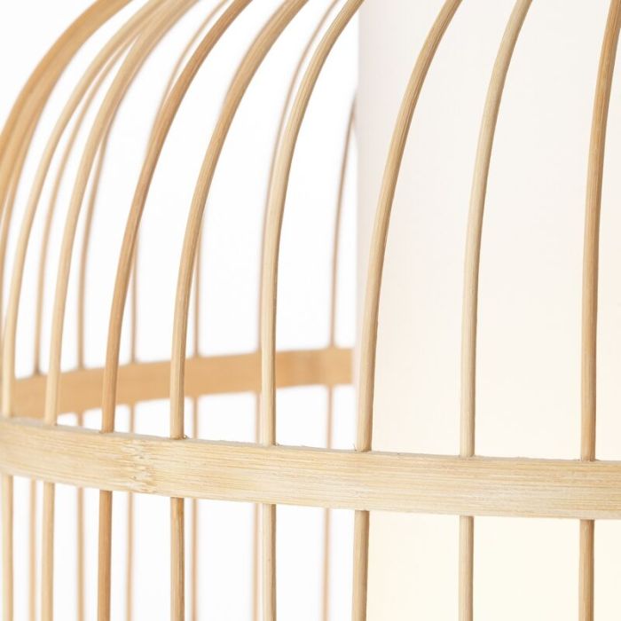 Lampada a sospensione in legno bianca, Hans