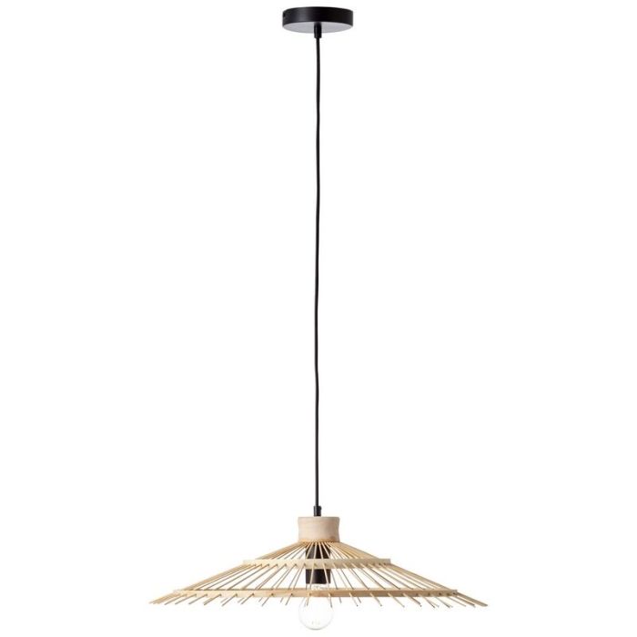 Lampada a sospensione in legno nera, Idris