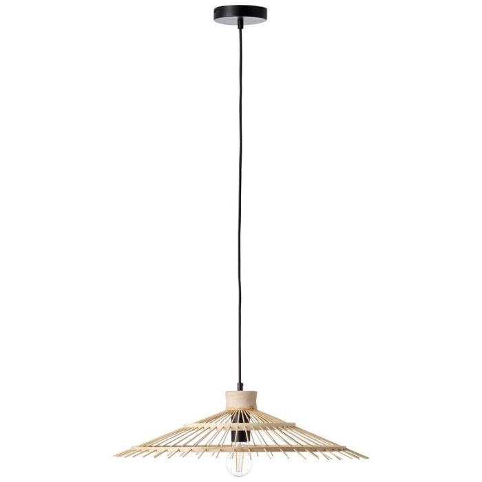 Lampada a sospensione in legno nera, Idris