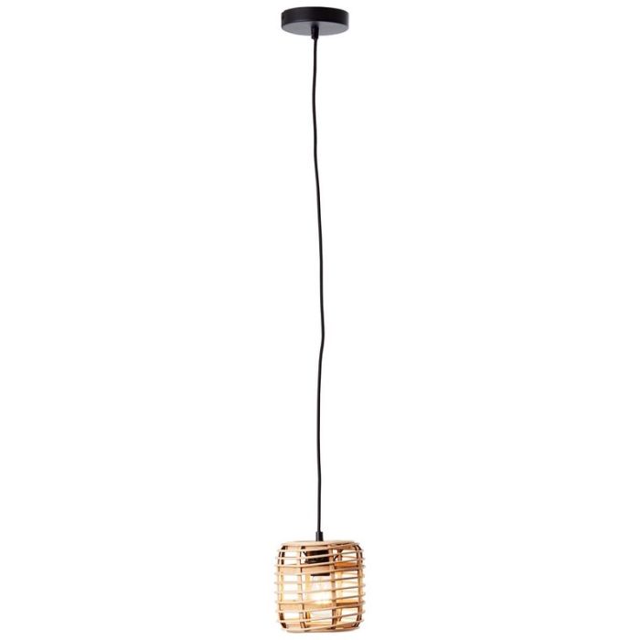 Lampada a sospensione in legno nera, Deacon