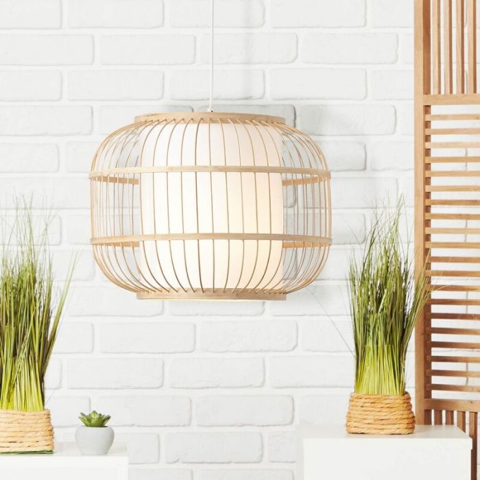 Lampada a sospensione legno rustica, Hans
