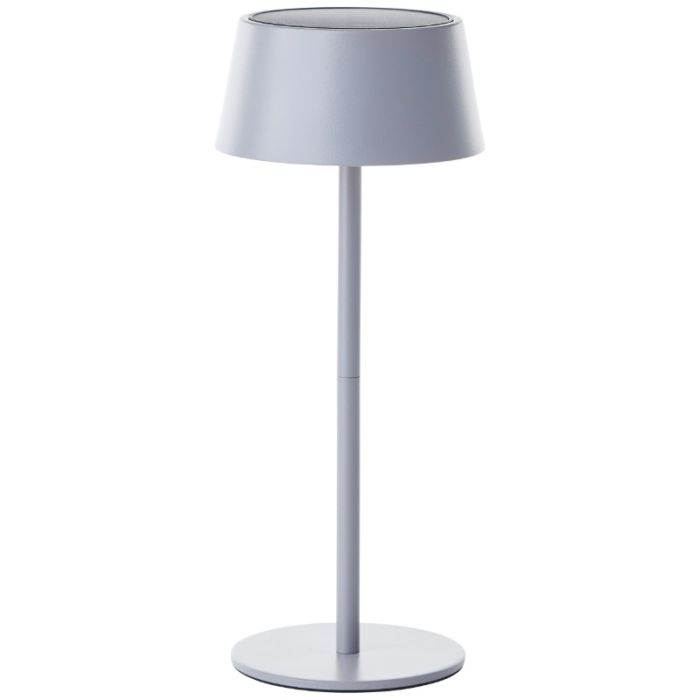 Applique da esterno solare grigia moderna, Soumaya, 4W, 3000K LED, IP44, dimmer in 3 fasi