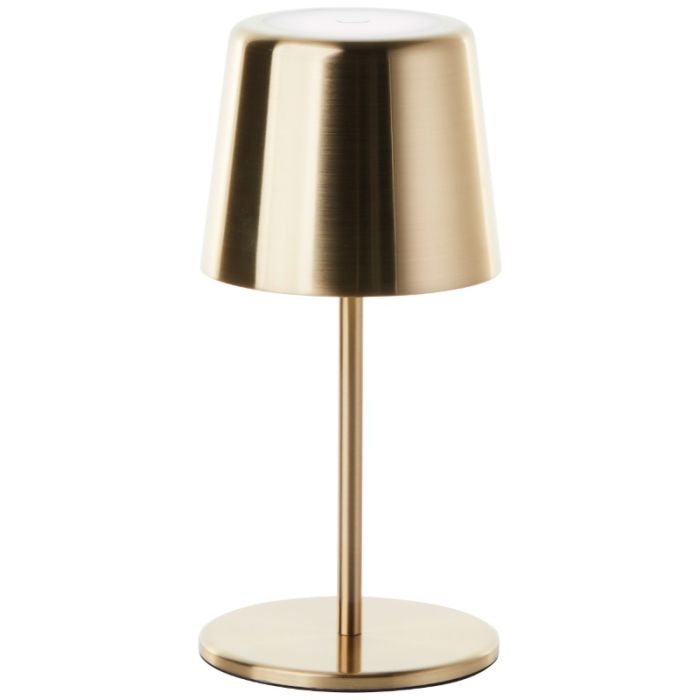 Lampada da tavolo da esterno ricaricabile in ottone moderna, Skander, 4W, bianco regolabile tra caldo e freddo LED, IP44, controllo touch