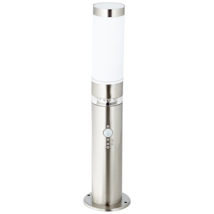 Lampione da giardino con sensore crepuscolare cromato in plastica, Sage, 2W, 3000K LED, IP44