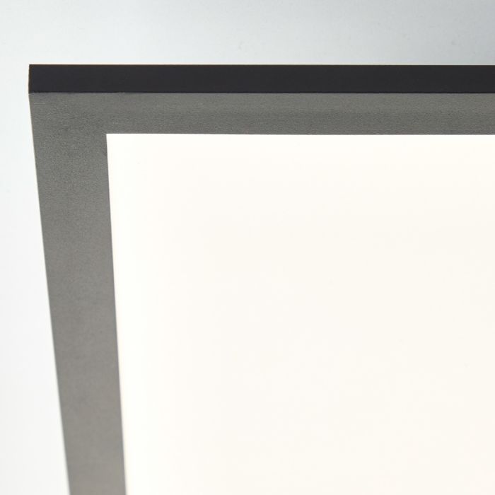 Plafoniera a pannello LED nera moderna, Usman, 24W, 4000K LED