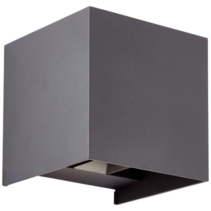 Lampada da parete up down grigia moderna, Romar, 6,5W, 3000K LED, IP44