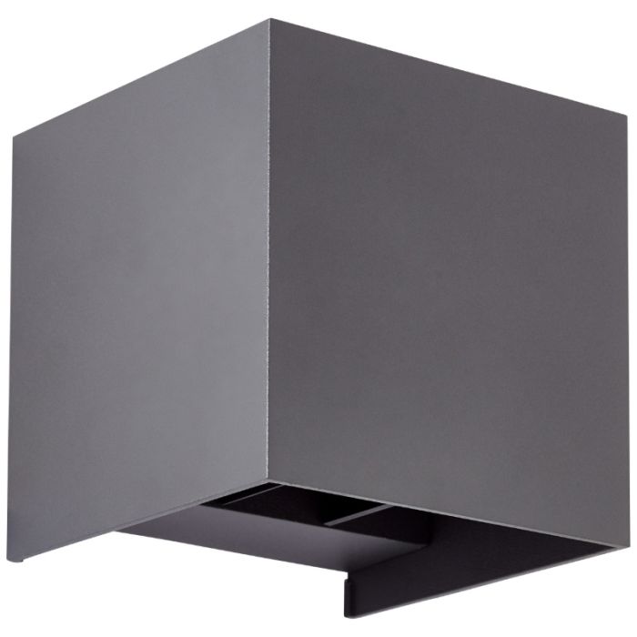 Lampada da parete up down grigia moderna, Romar, 6,5W, 3000K LED, IP44