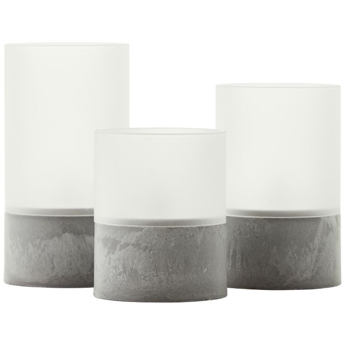 Set di candele da esterno, Volkan, grigio