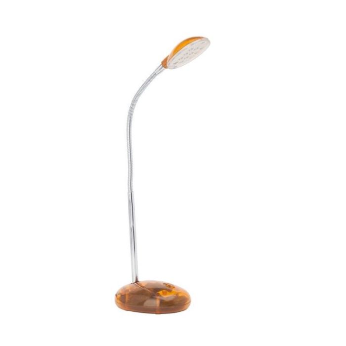 Lampada da scrivania arancione in plastica, Marenthe, 2W, 6000K LED, con interruttore