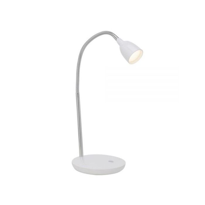 Lampada da scrivania bianca in plastica, Kit, 3W, 3000K LED, con interruttore