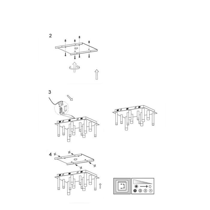 Lampada da soffitto marrone moderna, Olivia, 4W, 3000K LED