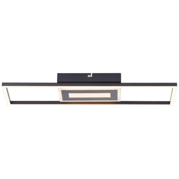 Lampada da soffitto nera design, Wahiba, 24W, 3000K LED