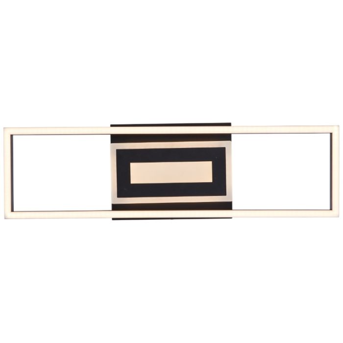 Lampada da soffitto nera design, Wahiba, 24W, 3000K LED