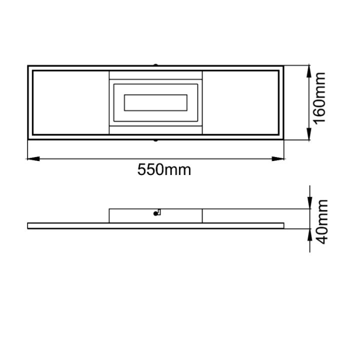 Lampada da soffitto nera design, Wahiba, 24W, 3000K LED