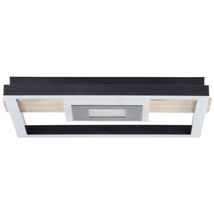 Lampada da soffitto nera design, Zakiya, 24W, 3000K LED