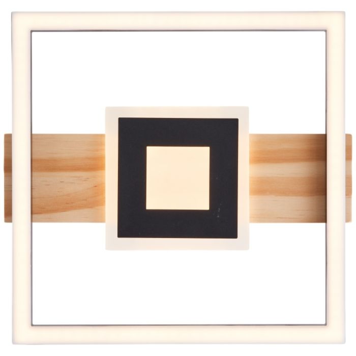 Lampada da soffitto nera design, Zakiya, 24W, 3000K LED
