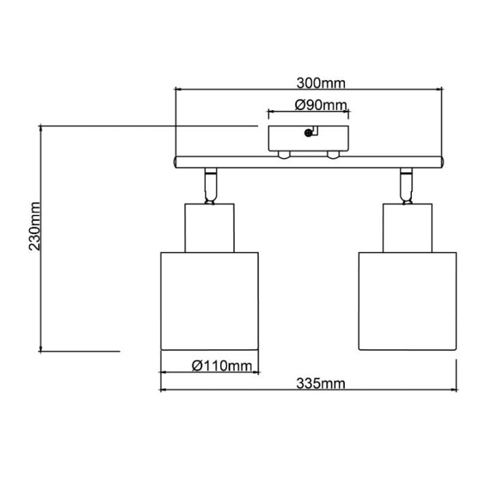 Faretto da soffitto grigio moderno, Serkan