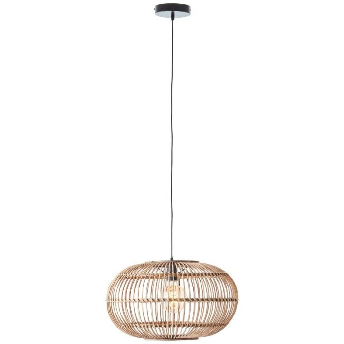 Lampada a sospensione in rattan marrone, Sevim