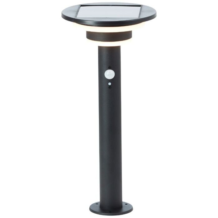Lampione da giardino solare nero moderno, Lonneke, 3W, 3000K LED, IP44