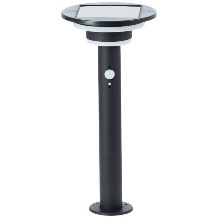 Lampione da giardino solare nero moderno, Lonneke, 3W, 3000K LED, IP44