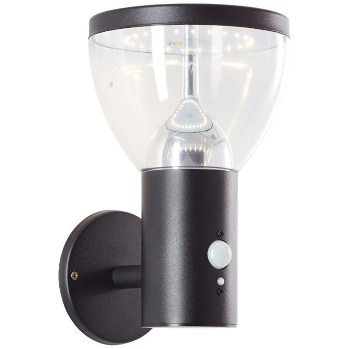 Applique da esterno solare nera moderna, Saar, 3W, 3000K LED, IP44