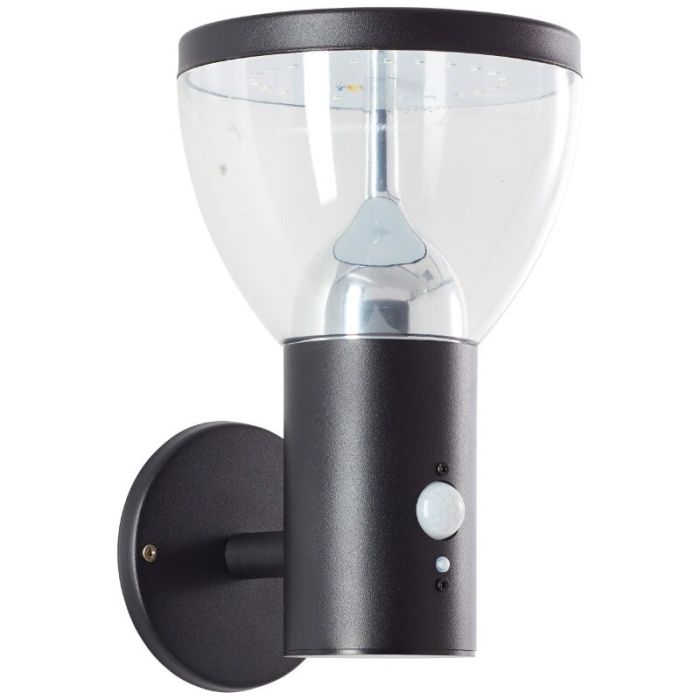 Applique da esterno solare nera moderna, Saar, 3W, 3000K LED, IP44
