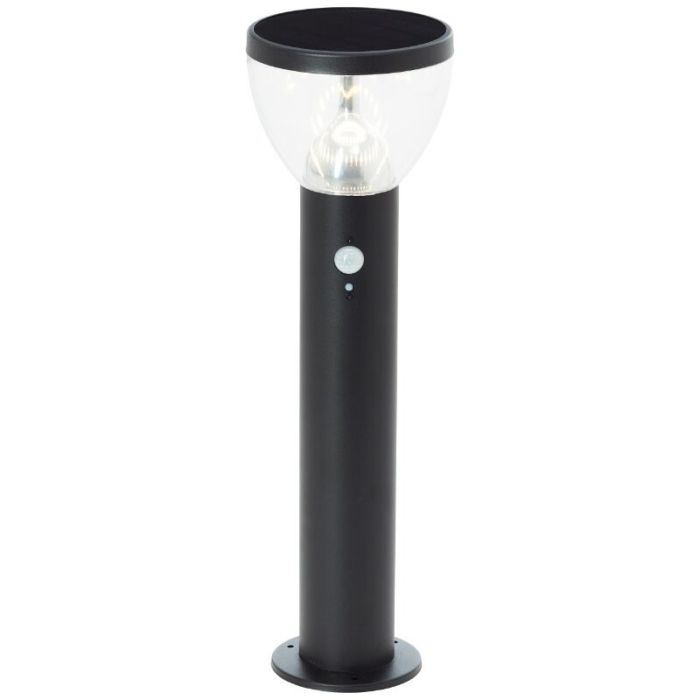 Lampione da giardino solare nero moderno, Saar, 3W, 3000K LED, IP44