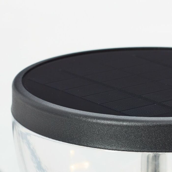 Lampione da giardino solare nero moderno, Saar, 3W, 3000K LED, IP44