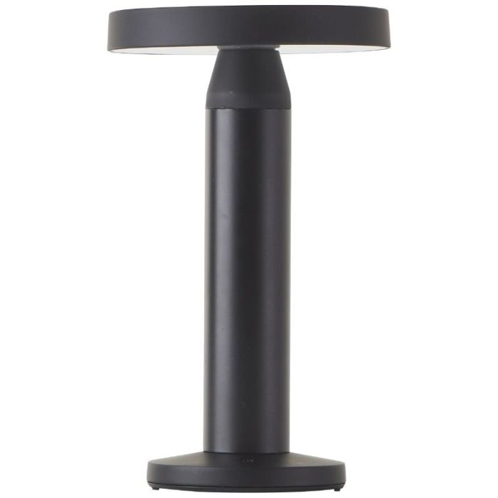 Lampada da tavolo ricaricabile nera metallo, Kubilay, 2W, 4000K LED, IP44, con interruttore