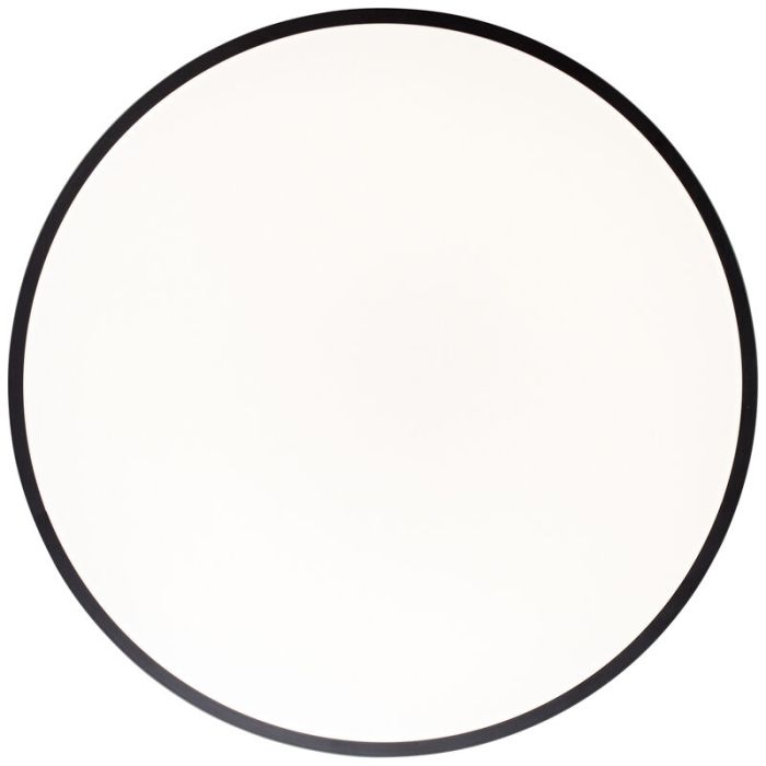 Plafoniera nera moderna, Asude, 60W, bianco regolabile tra caldo e freddo LED, con telecomando