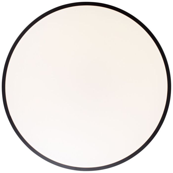 Plafoniera nera moderna, Asude, 60W, bianco regolabile tra caldo e freddo LED, con telecomando
