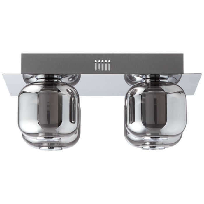 Lampada da soffitto cromata design, Emmely, 22W, 3000K LED