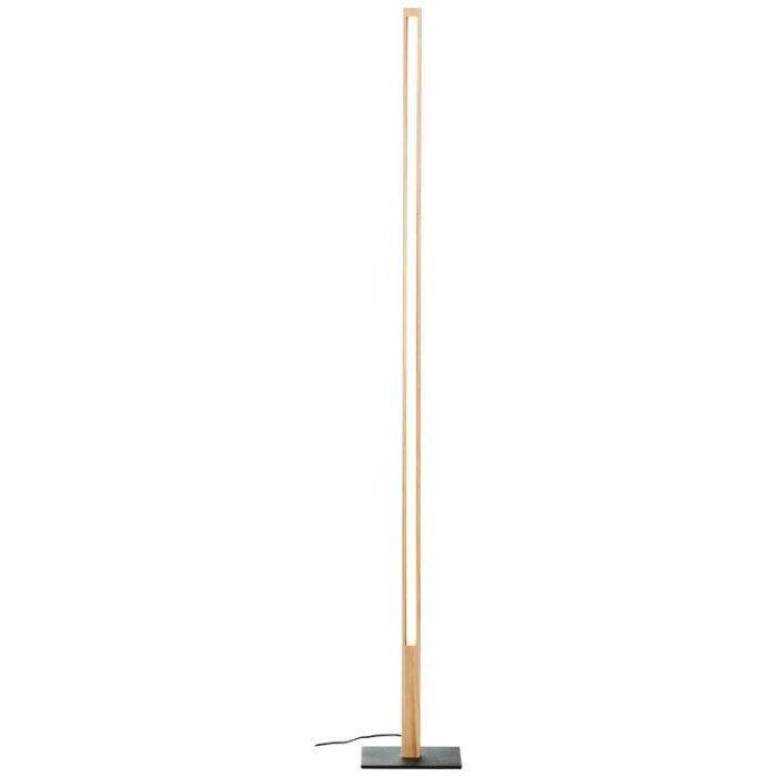 Piantana da lettura da terra marrone rustica, Renuka, 12W, 3000K LED, con interruttore