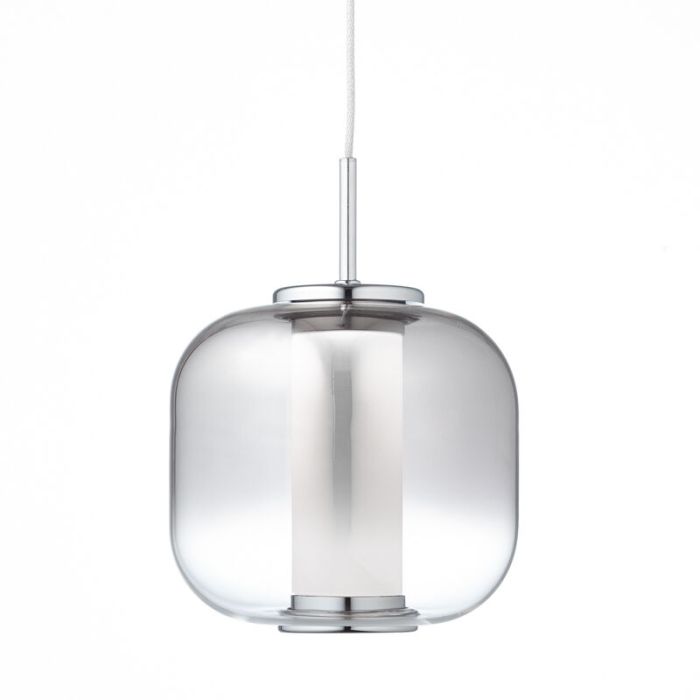 Lampada a sospensione cromata design, Emmely, 7W, 3000K LED