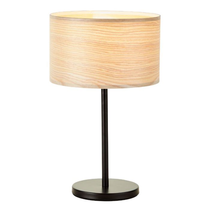 Lampada da tavolo in legno beige, Enna, con interruttore