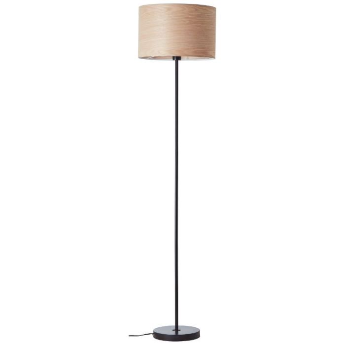 Lampada da terra in legno beige, Enna, con interruttore