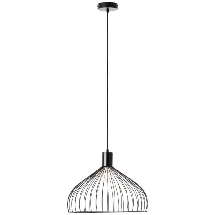 Lampada a sospensione nera industriale, Adama
