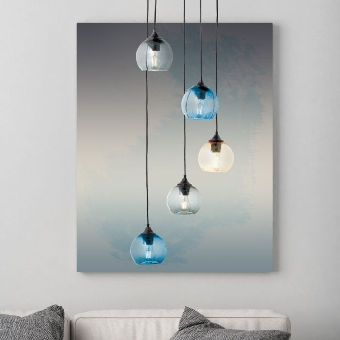 Lampada a sospensione multicolore design, Quinton