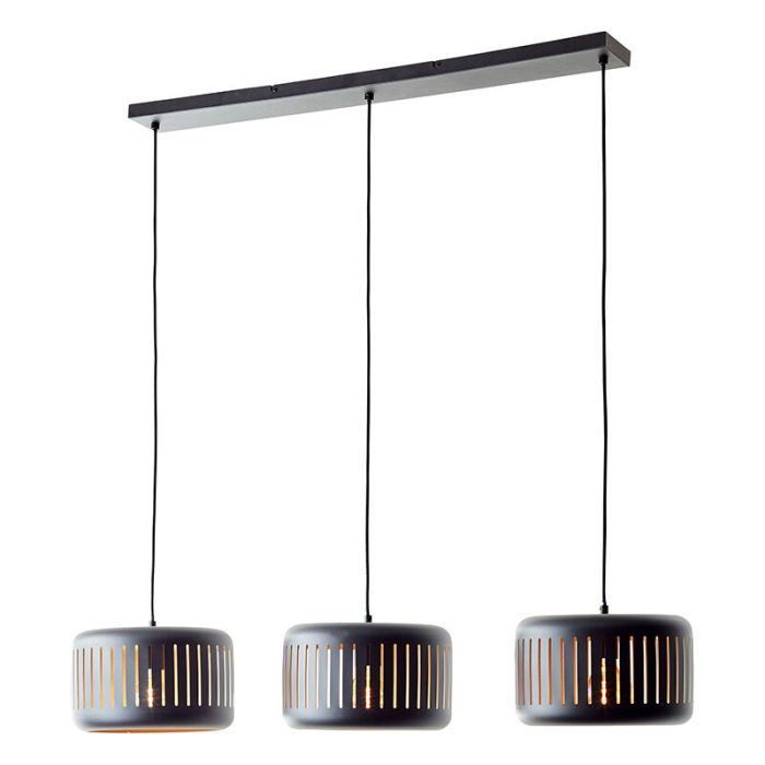 Lampada a sospensione nera industriale, Veronika