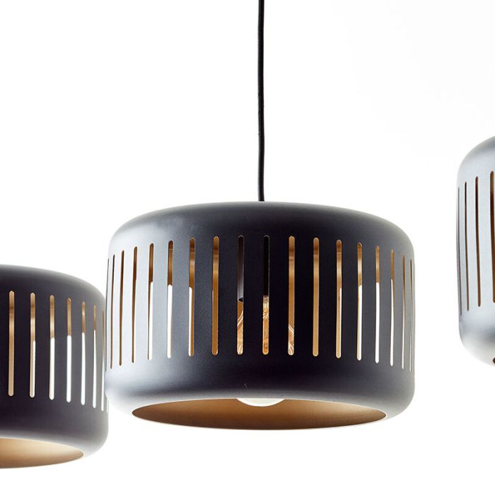 Lampada a sospensione nera industriale, Veronika