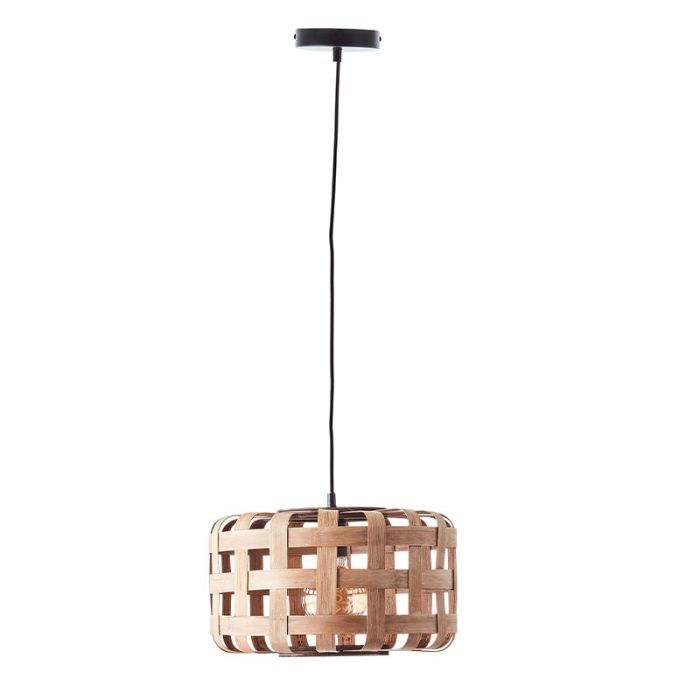Lampada a sospensione in legno marrone, Virginie