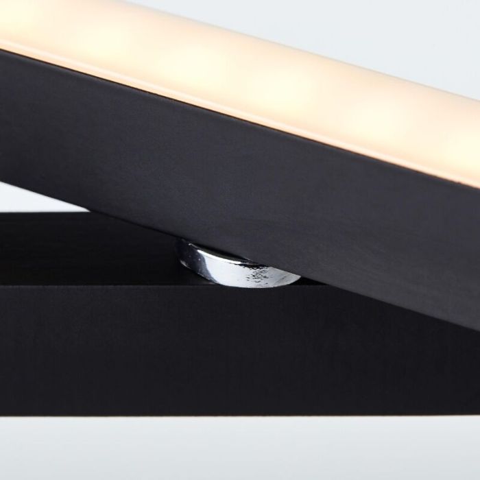 Lampada da tavolo nera moderna, Enis, 18W, 3000K LED, dimmer in 3 fasi